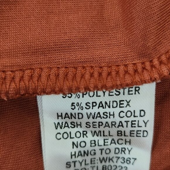 Umgee Burnt Orange Velvet Tiered Mini Dress Size XL NWT Wedding Guest Dress - Picture 7 of 7